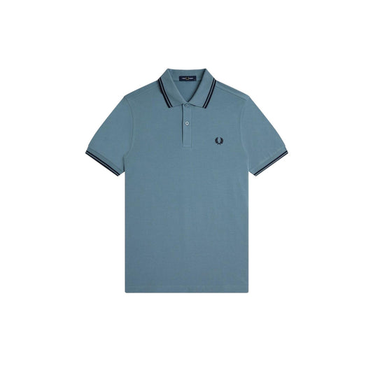 Blue - Front - Fred Perry Mens Twin Tip Polo Shirt