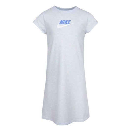 Grey - Front - Nike Girls Swoosh Short-Sleeved T-Shirt Dress