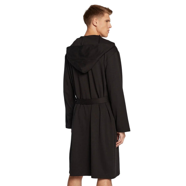 Black - Back - Calvin Klein Mens Modern Cotton Dressing Gown