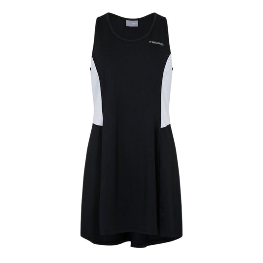 Black - Front - Head Womens-Ladies Club Plain Tank Dress