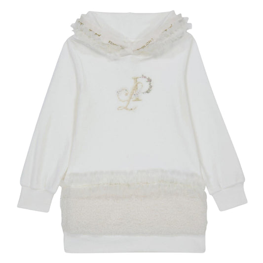 Off White - Front - Lapin House Girls Monogram Dress