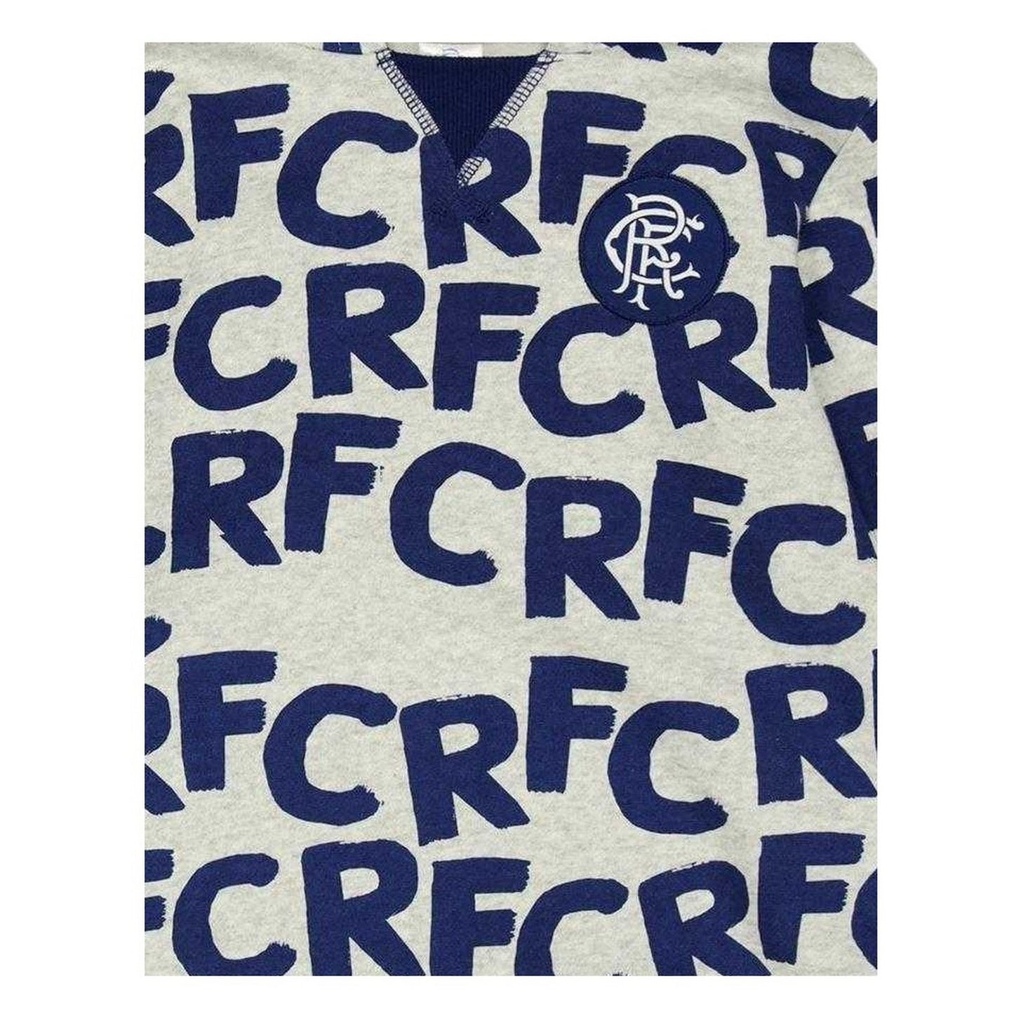 Grey - Side - Castore Childrens-Kids Rangers FC All-Over Print Hoodie