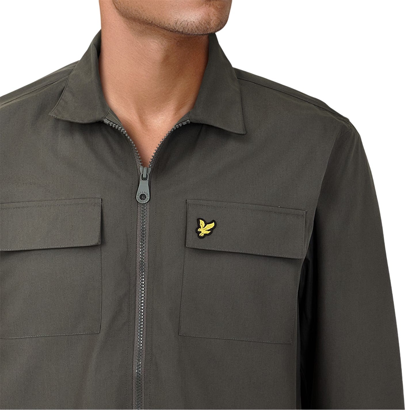 Gunmetal - Pack Shot - Lyle & Scott Mens Heavy Duty Shirt Jacket
