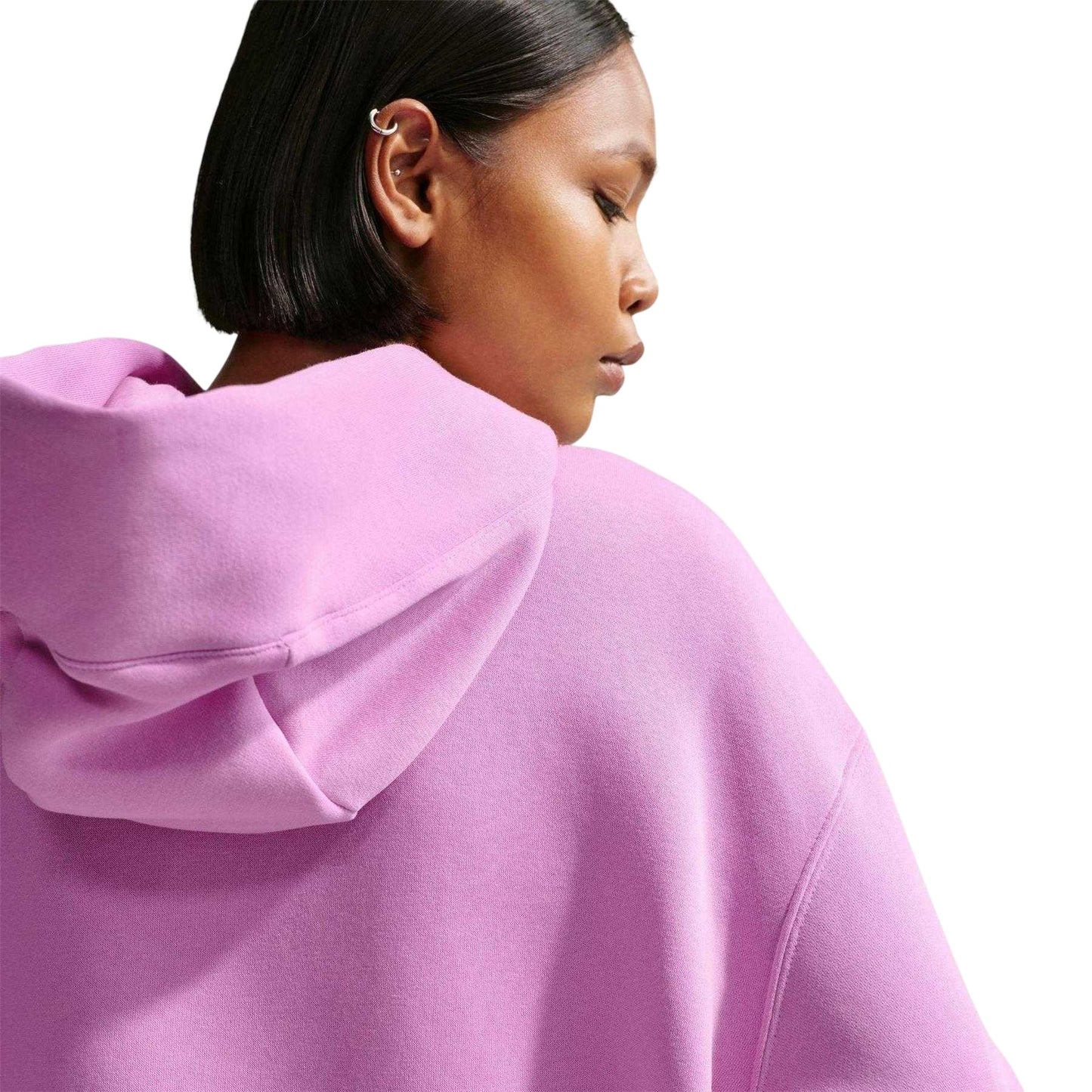 Magenta - Pack Shot - Nike Womens-Ladies Chenille Fleece Hoodie