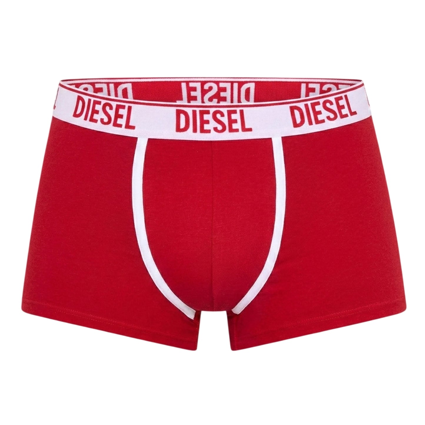 Green-Red - Side - Diesel Mens Plain Briefs (Pack of 2)