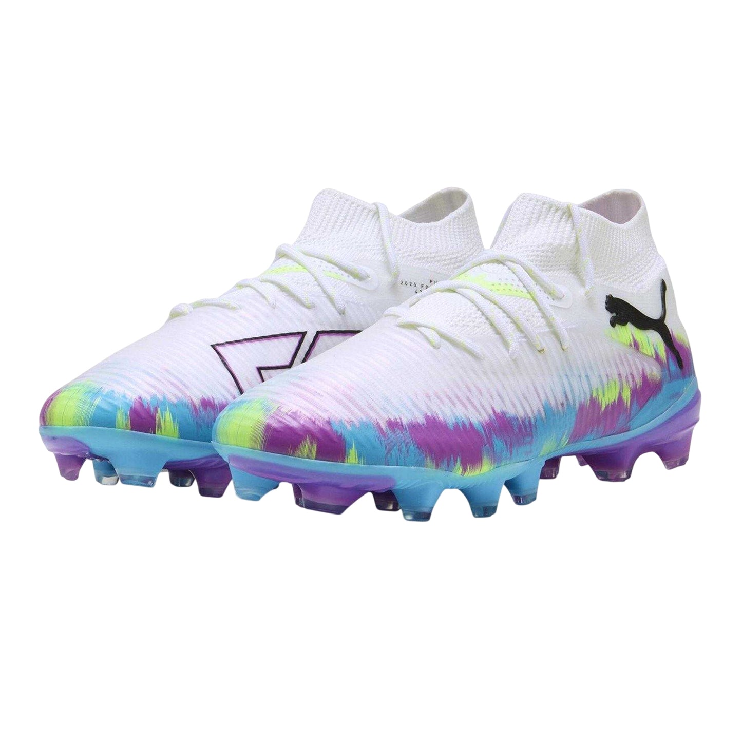 White-Green-Black - Pack Shot - Puma Womens-Ladies Future 8 Match Synthetic Artificial Ground Football Boots