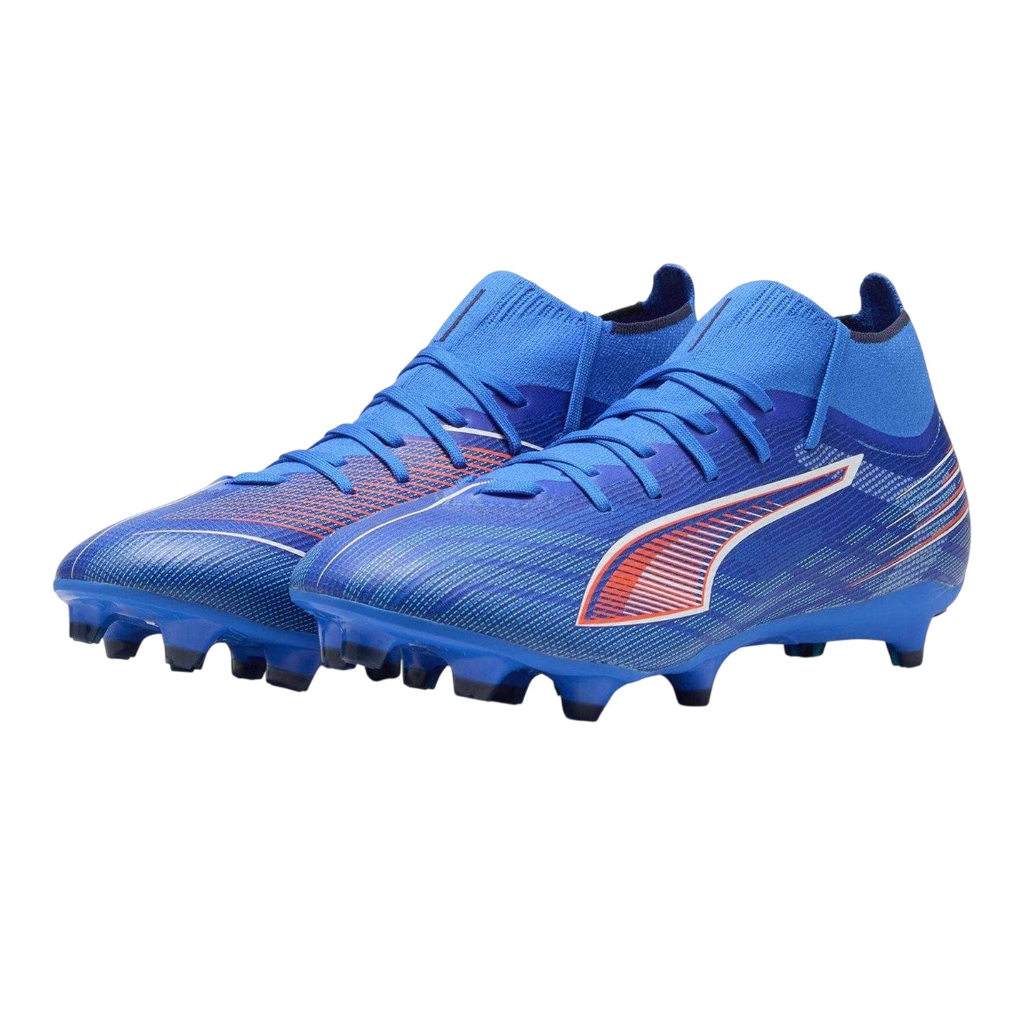 Blue-White - Pack Shot - Puma Mens Ultra 5 Match Firm Ground Football Boots