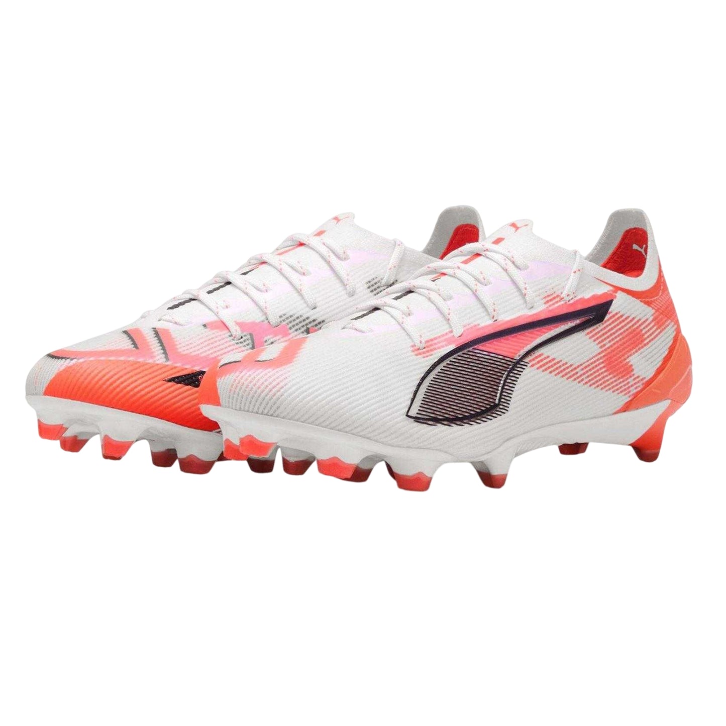 White-Red - Close up - Puma Womens-Ladies Ultra Ultimate Firm Ground Football Boots
