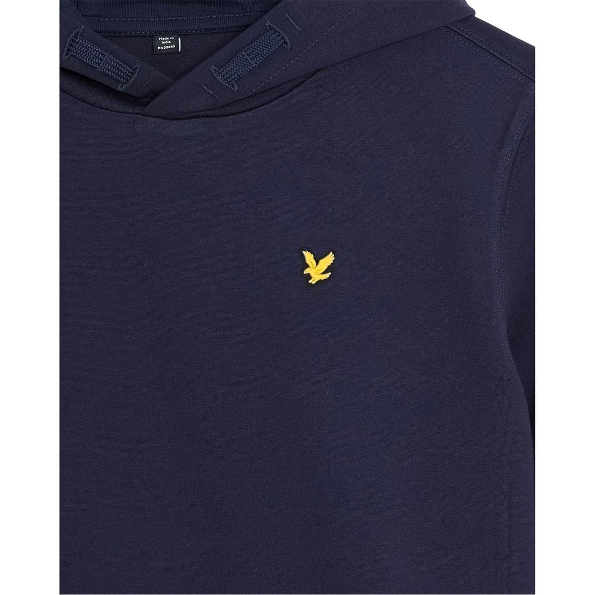 Dark Navy - Side - Lyle & Scott Childrens-Kids Embroidered Logo Kangaroo Pocket Hoodie