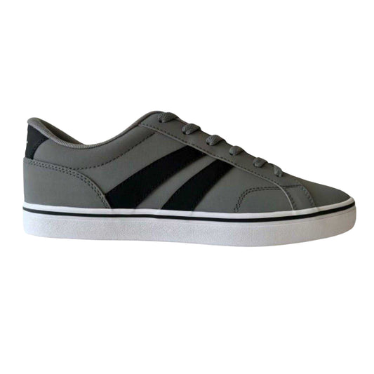 Grey-Black-White - Front - Lonsdale Mens Lace Trainers