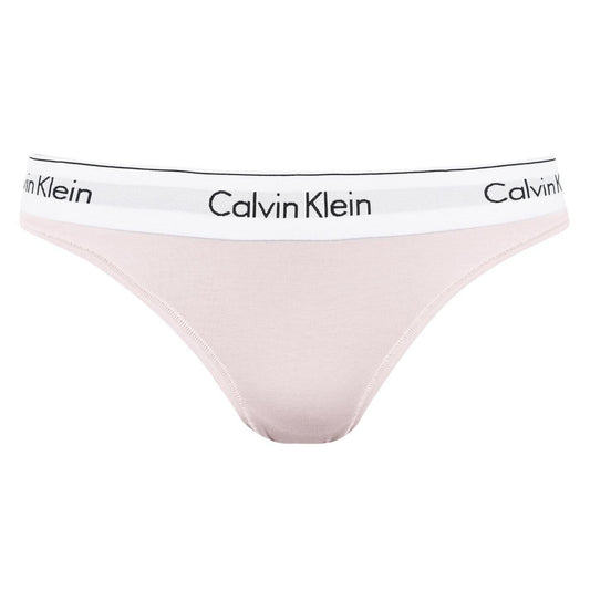 Light Pink - Front - Calvin Klein Womens-Ladies Cotton Blend Lightweight Modern Briefs