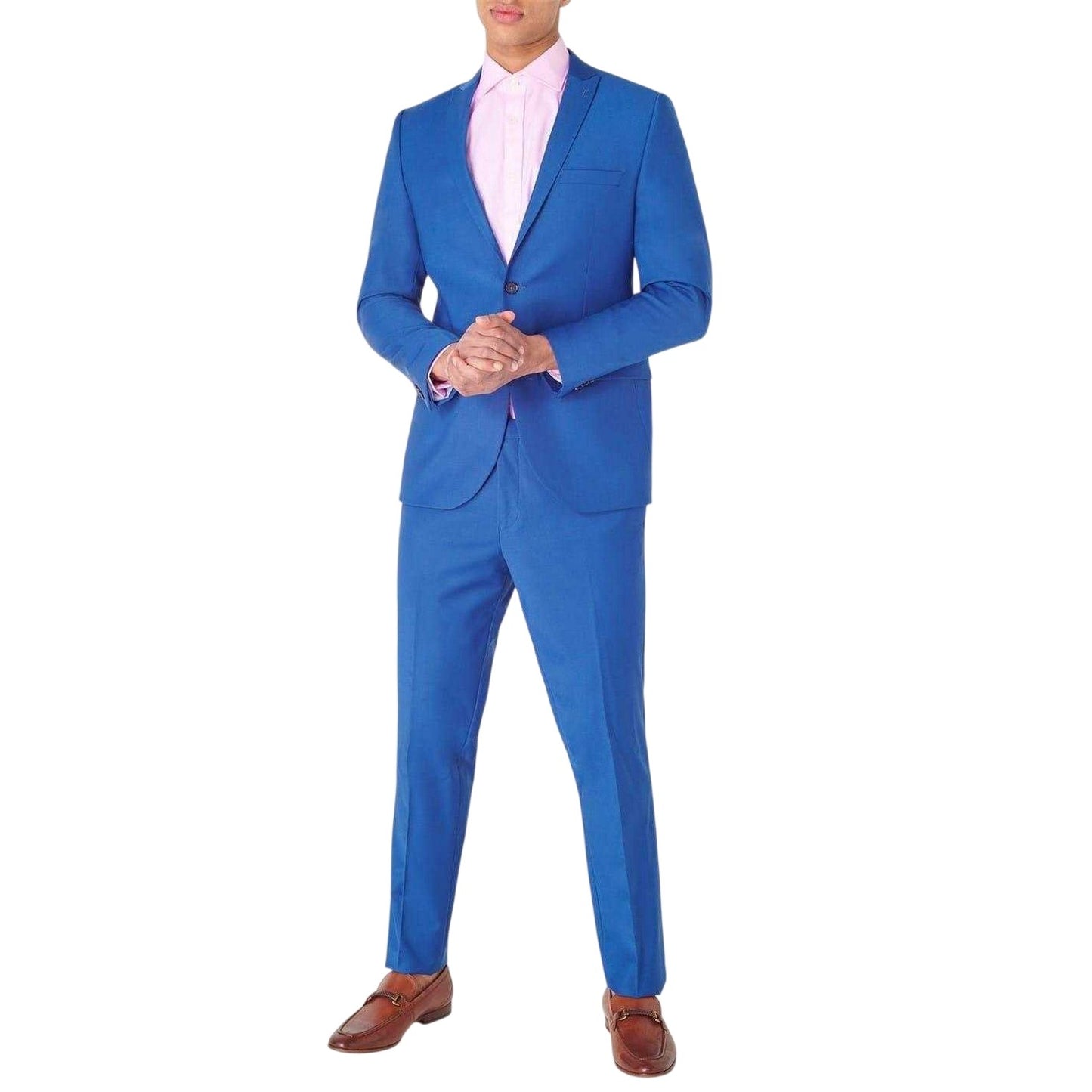 Pink - Lifestyle - Haines and Bonner Mens Cotton Twill Long-Sleeved Shirt