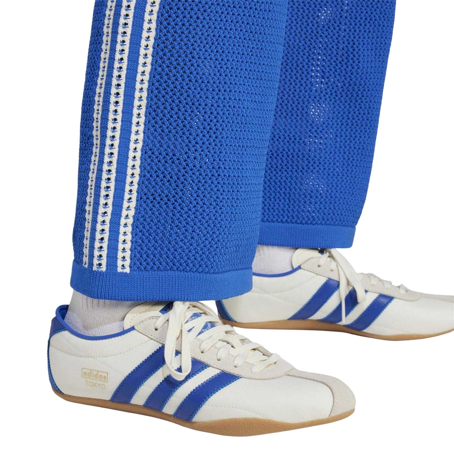 Blue - Lifestyle - Adidas Womens-Ladies Originals Crochet Joggers