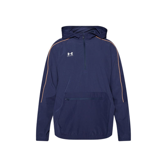 Navy-White - Front - Under Armour Mens Challenger Training Half Zip Jacket