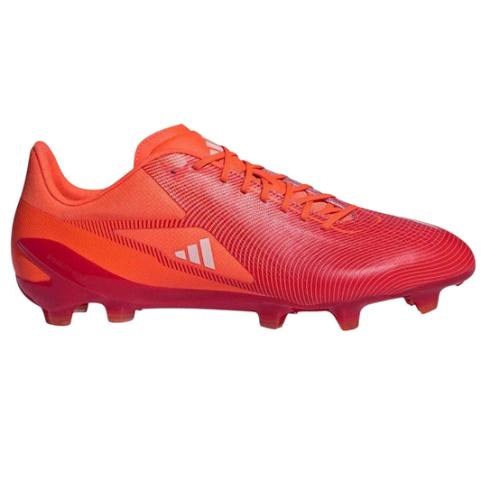 Red-White-Orange - Front - Adidas Mens Adizero Rs15 Ultimate Soft Ground Rugby Boots