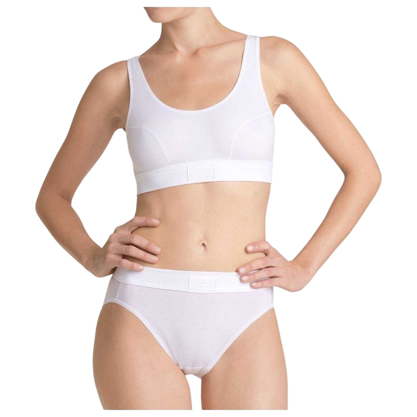 White - Lifestyle - Sloggi Womens-Ladies Comfort Tai Briefs
