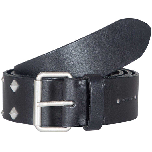 Black - Front - AllSaints Studded Leather Belt