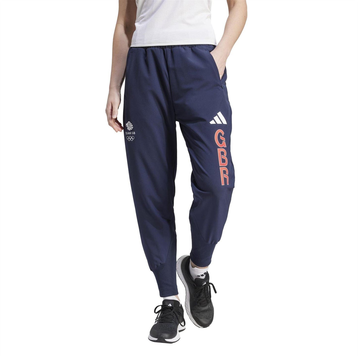 Legend Ink - Pack Shot - Adidas Womens-Ladies Team GB Tracksuit Bottoms