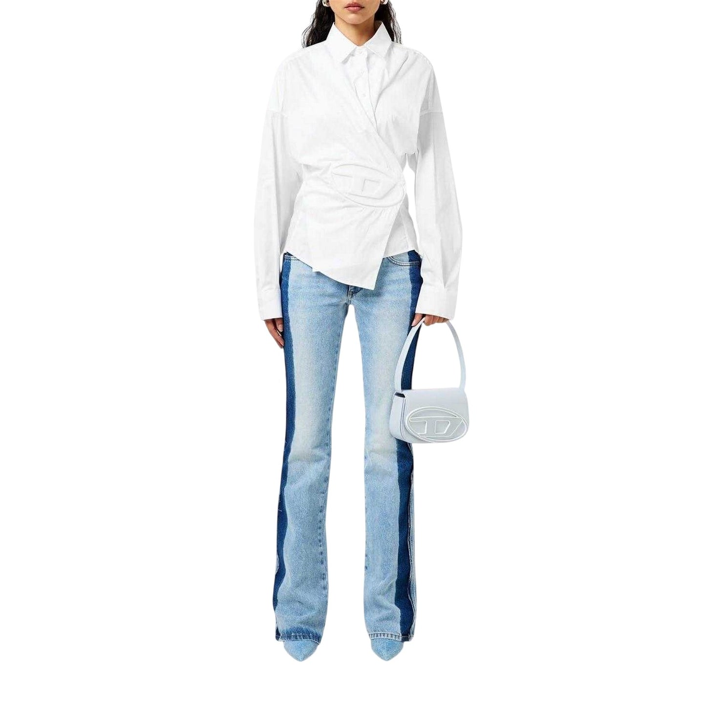 Bright White - Lifestyle - Diesel Womens-Ladies C-Siz-N2 Embossed Shirt