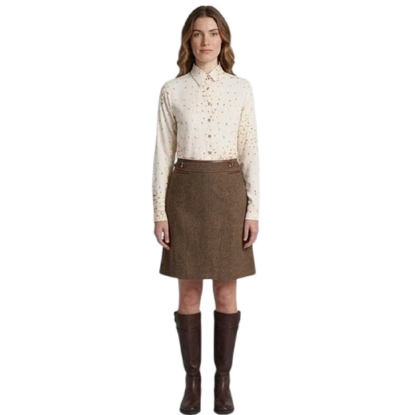 Cream - Lifestyle - Musto Womens-Ladies Leaf Formal Shirt