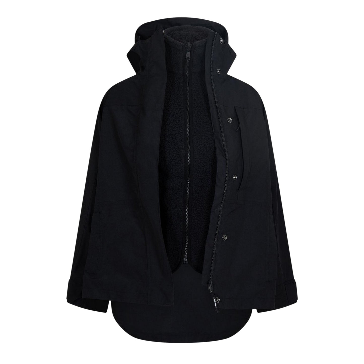 Black - Side - Timberland Womens-Ladies Benton 3 in 1 Jacket