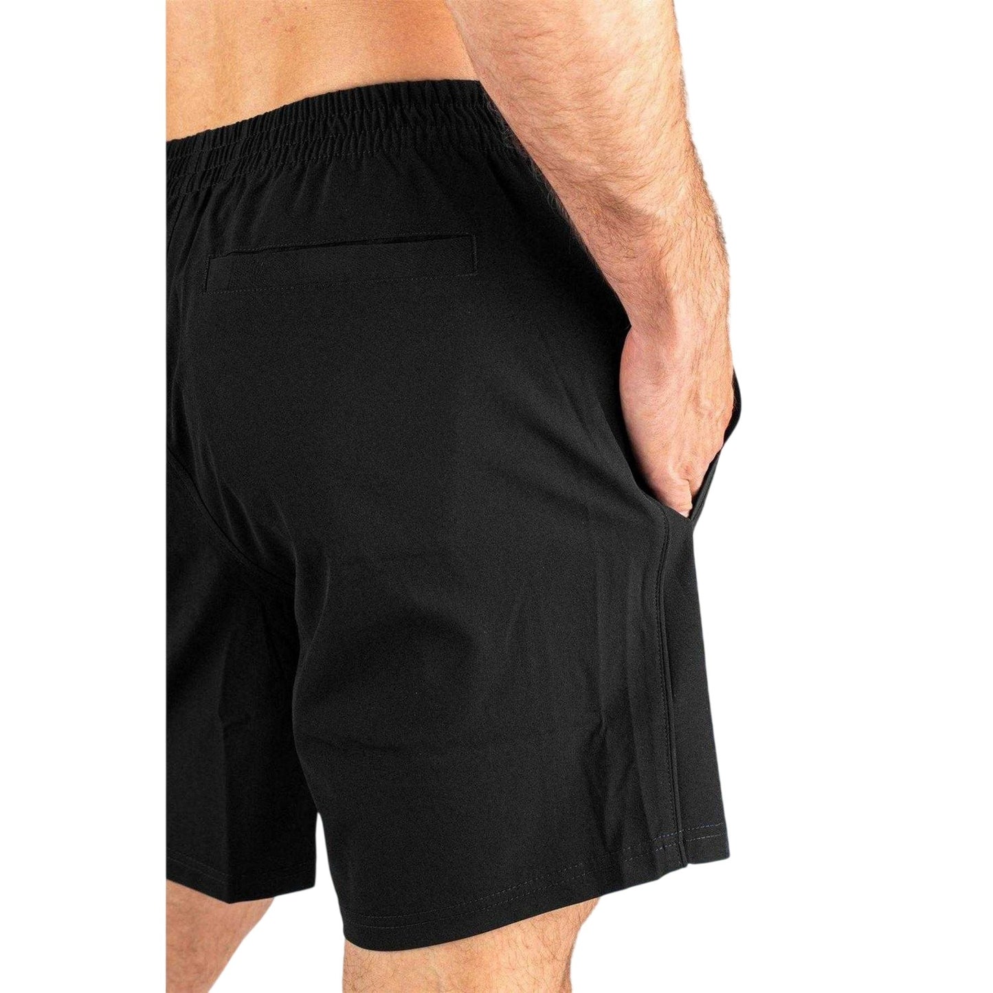 Black - Lifestyle - Sjeng Sports Mens Logo Shorts