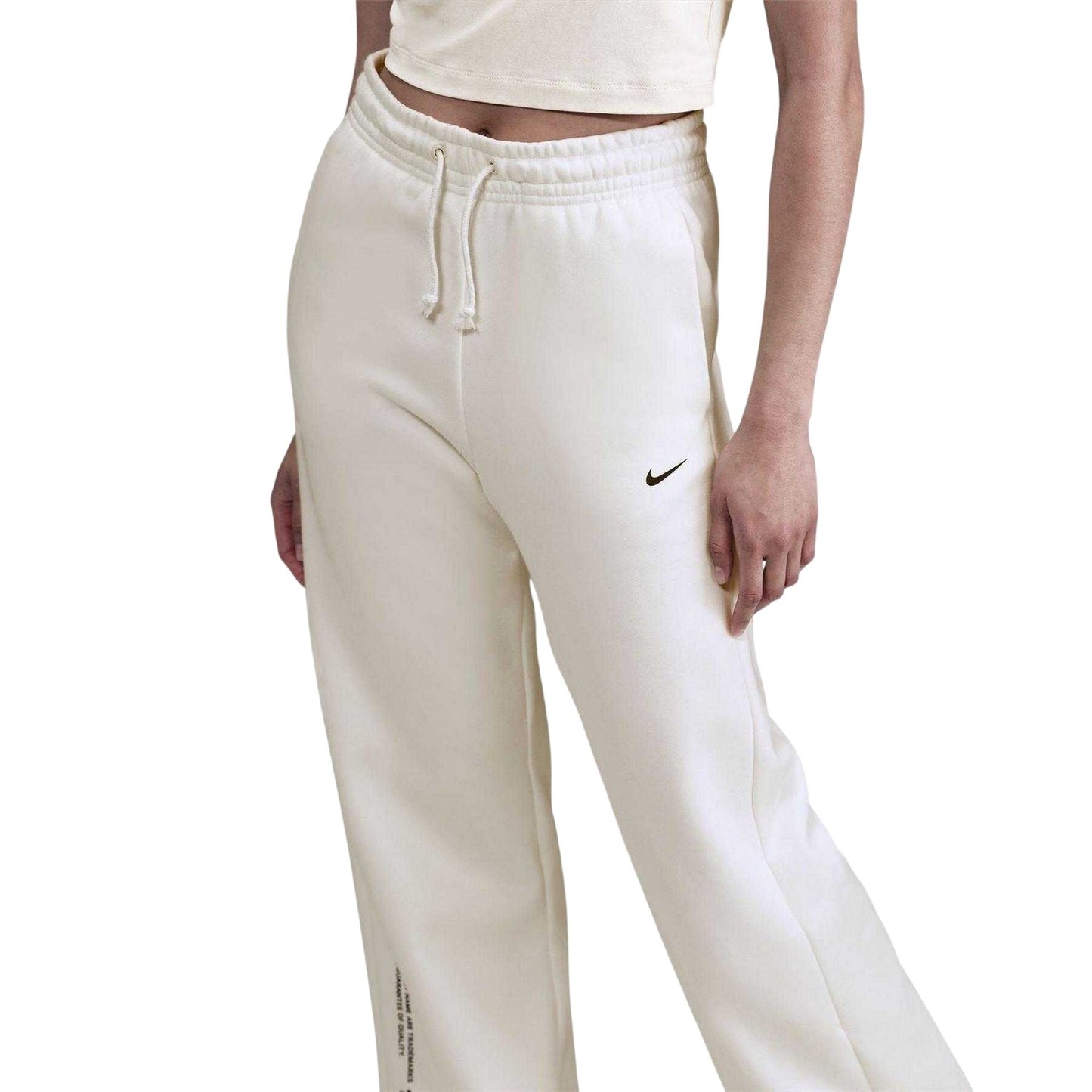 Sail White-Black - Side - Nike Womens-Ladies NSW Classic Wide Leg Trousers