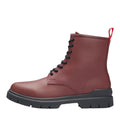 Red - Back - Hugo Mens Ryan Leather Combat Boots