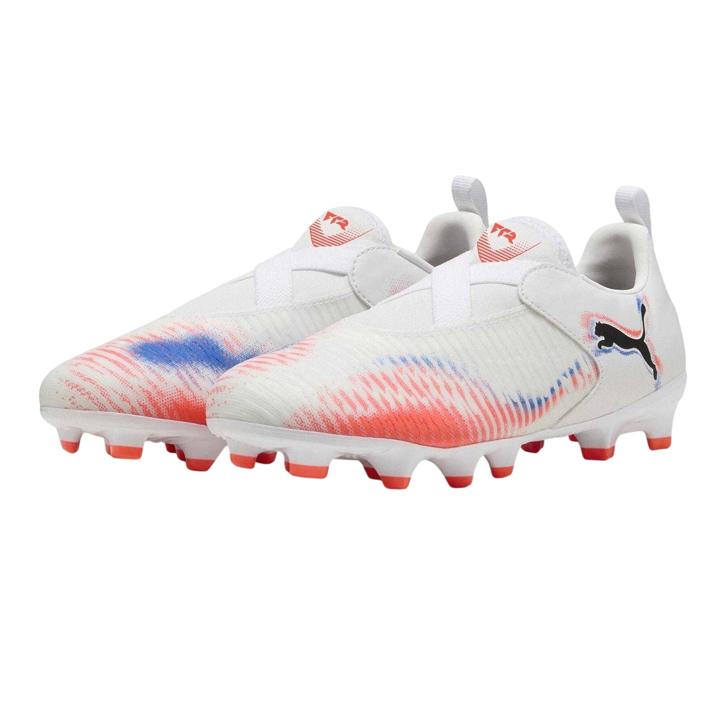 White-Black-Red - Lifestyle - Puma Childrens-Kids Future 8 Match Firm Ground Football Boots