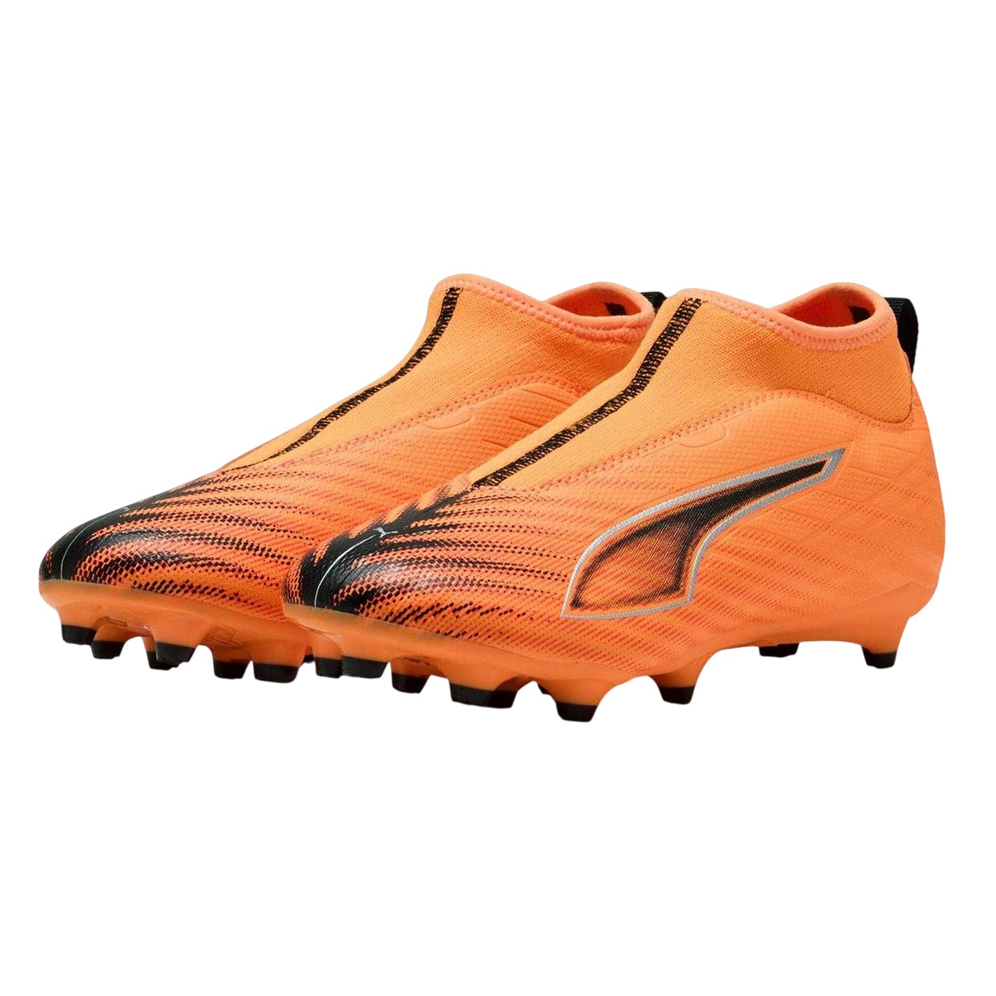 Orange-Black - Lifestyle - Puma Childrens-Kids Ultra 5 Match Firm Ground Football Boots