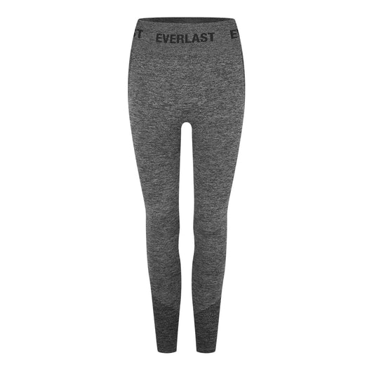Charcoal Marl - Front - Everlast Womens-Ladies Seamless Leggings