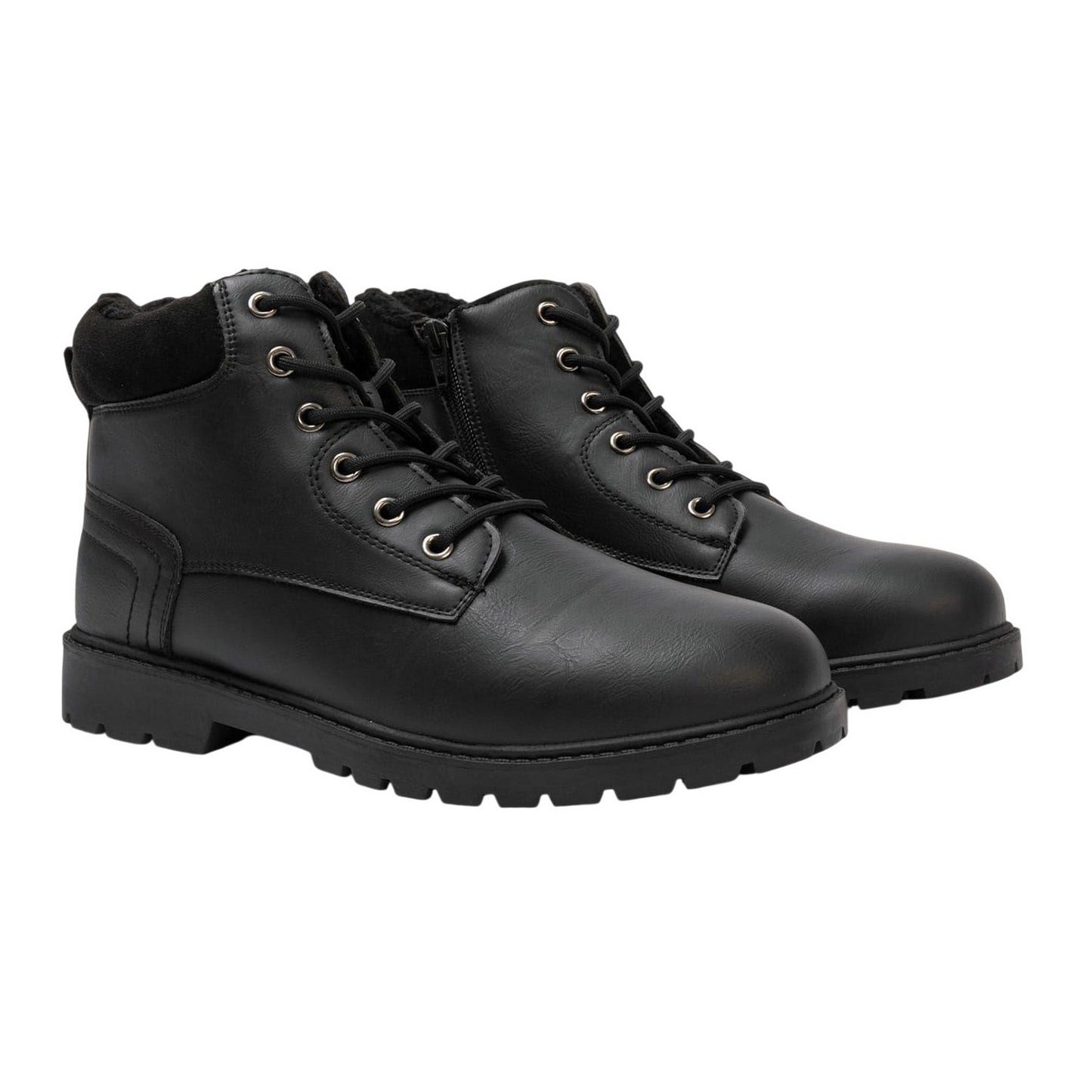 Black - Lifestyle - Nicholas Deakins Mens Faux Fur Lined Ankle Boots