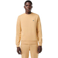 Natural - Side - Lacoste Mens Fleece Crew Neck Sweatshirt