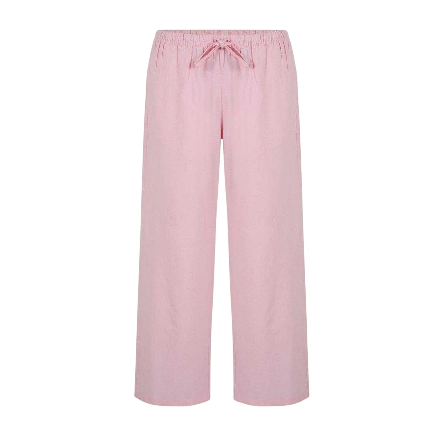 Pink - Lifestyle - Miso Womens-Ladies Notch Neck Short-Sleeved Top & Bottom Set