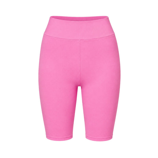 Pink - Front - Honeyz Womens-Ladies Signature Slim Cycling Shorts