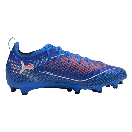 Blue-White - Front - Puma Childrens-Kids Ultra 5 Pro Firm Ground Football Boots