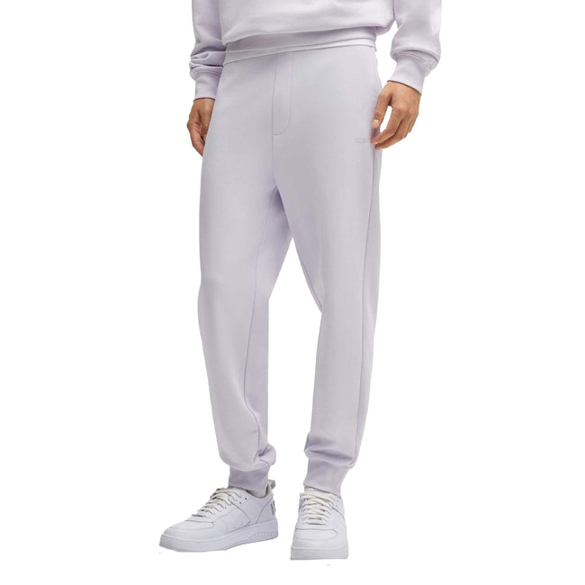 Light Purple - Side - Hugo Mens Dayote Logo Jogging Bottoms