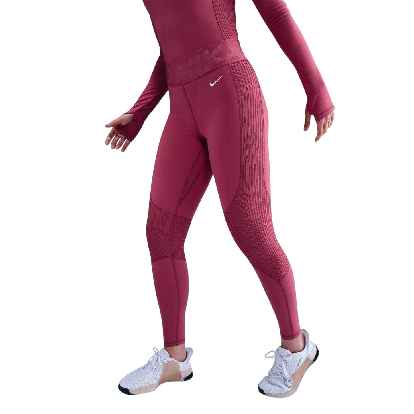 Beet - Side - Nike Womens-Ladies Leggings