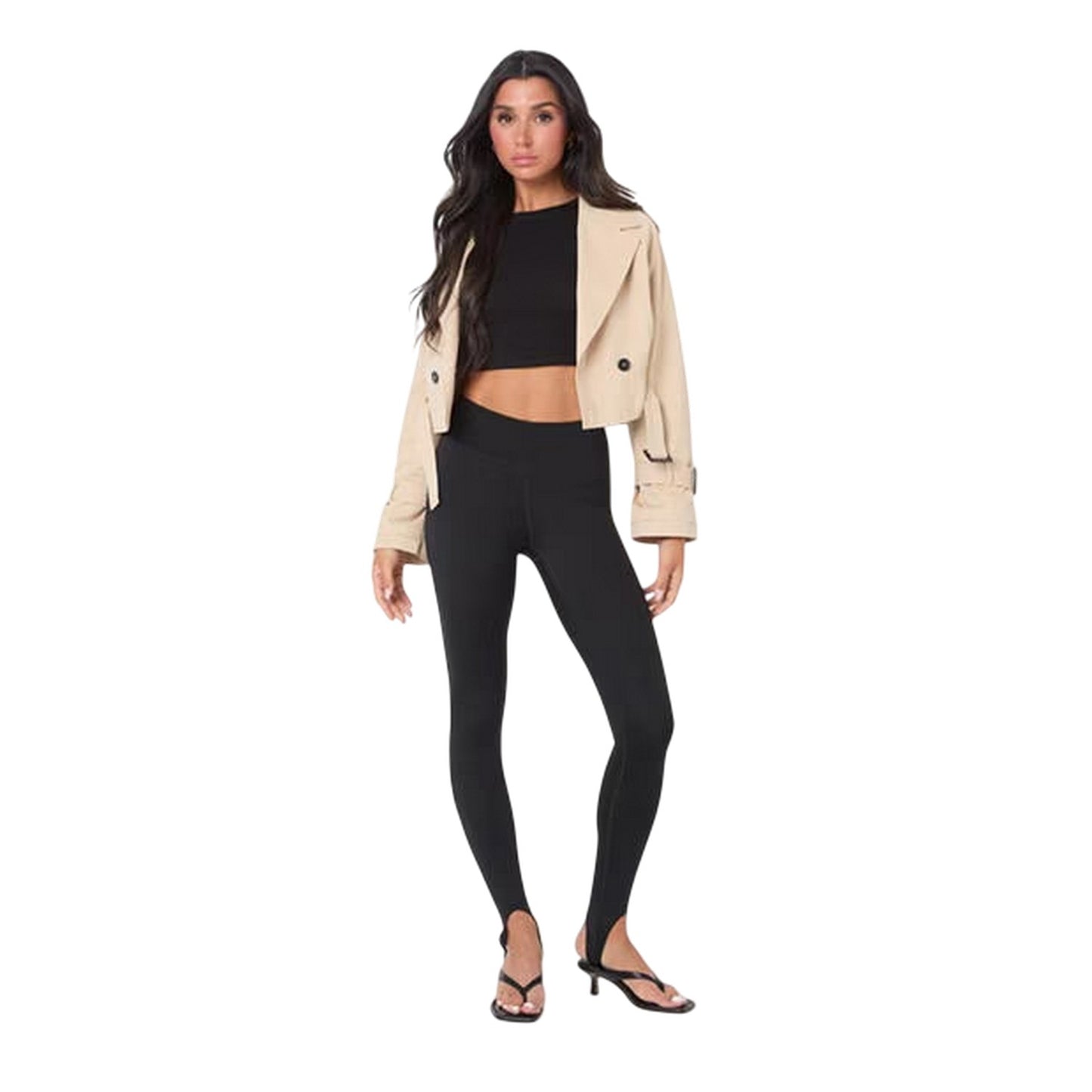Black - Lifestyle - I Saw It First Womens-Ladies Smooth Skinny Leggings