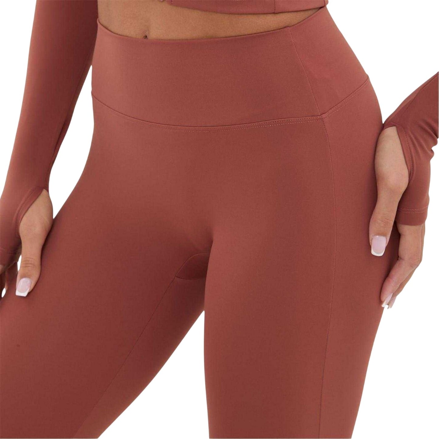 Mocha - Side - I Saw It First Womens-Ladies Leggings