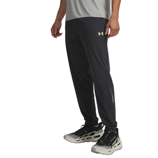 Grey-Green - Front - Under Armour Mens Trail Run Tracksuit Bottoms