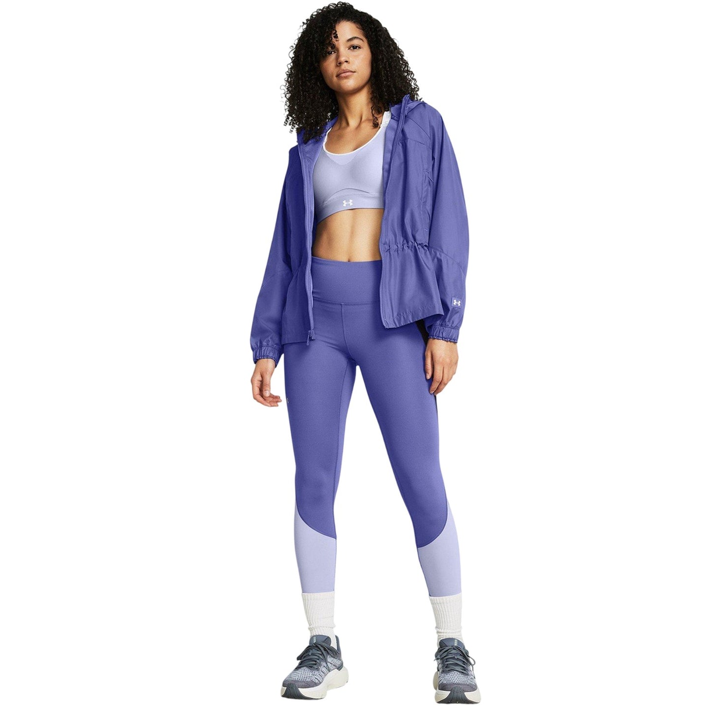 Purple - Close up - Under Armour Womens-Ladies Rush Lightweight Jacket