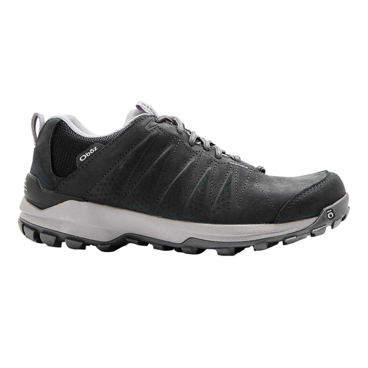 Black - Front - Oboz Womens-Ladies Sypes Leather Waterproof Hiking Shoes