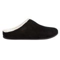 Black - Back - FitFlop Womens-Ladies Chrissie Suede Slippers