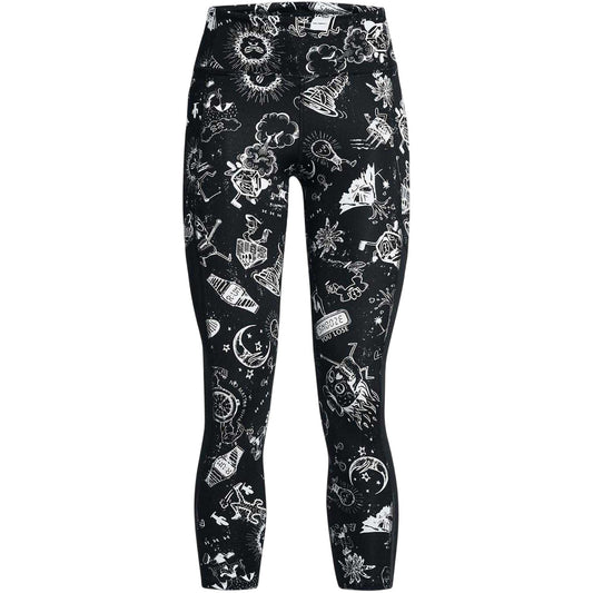 Black - Front - Under Armour Womens-Ladies We Run Graphic Print Leggings