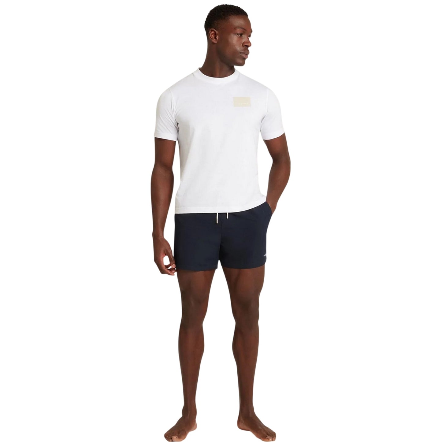 Navy - Pack Shot - Ted Baker Mens Polyester Swimming Swim Shorts