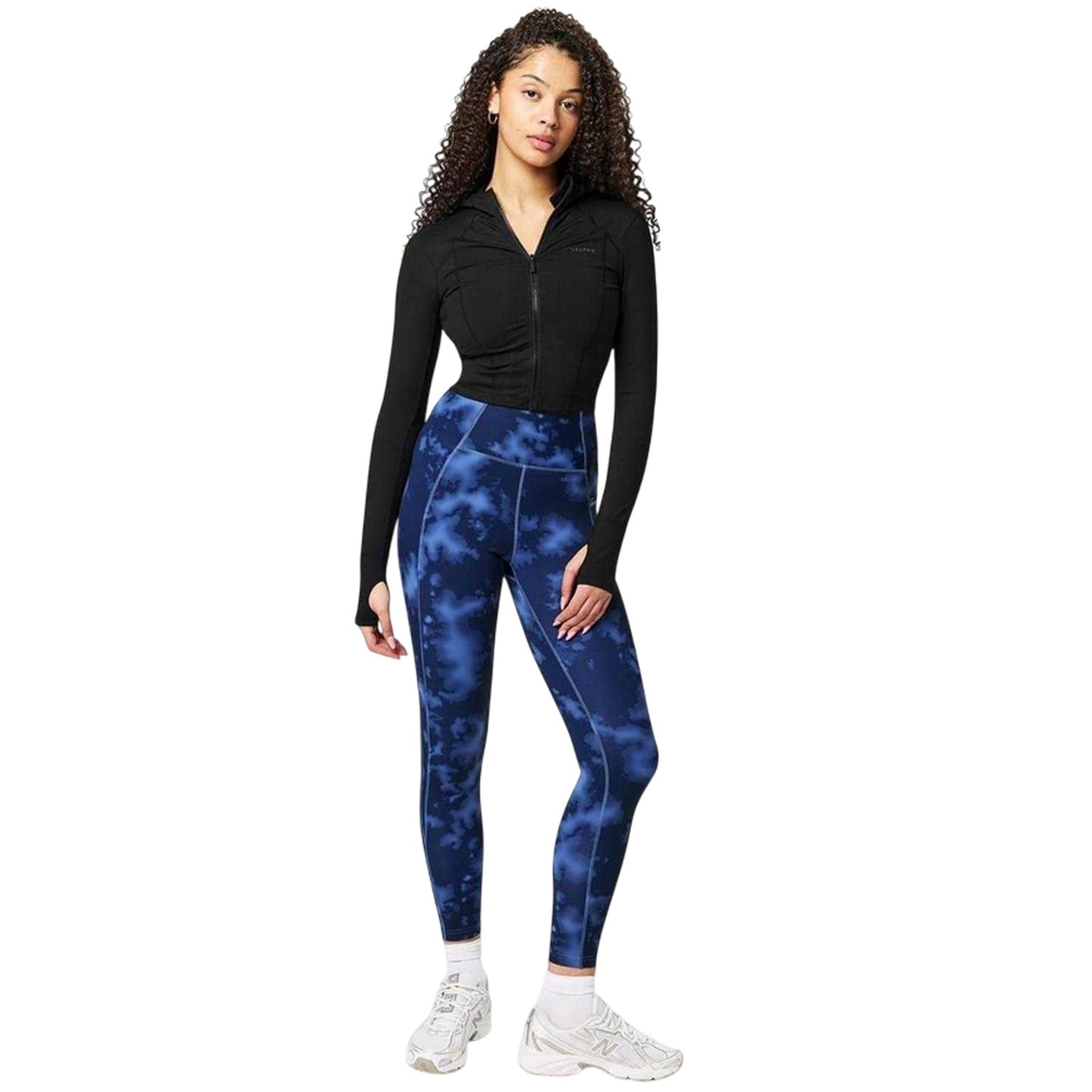 Navy Blue - Close up - USA Pro Womens-Ladies Core Acid High Rise Leggings