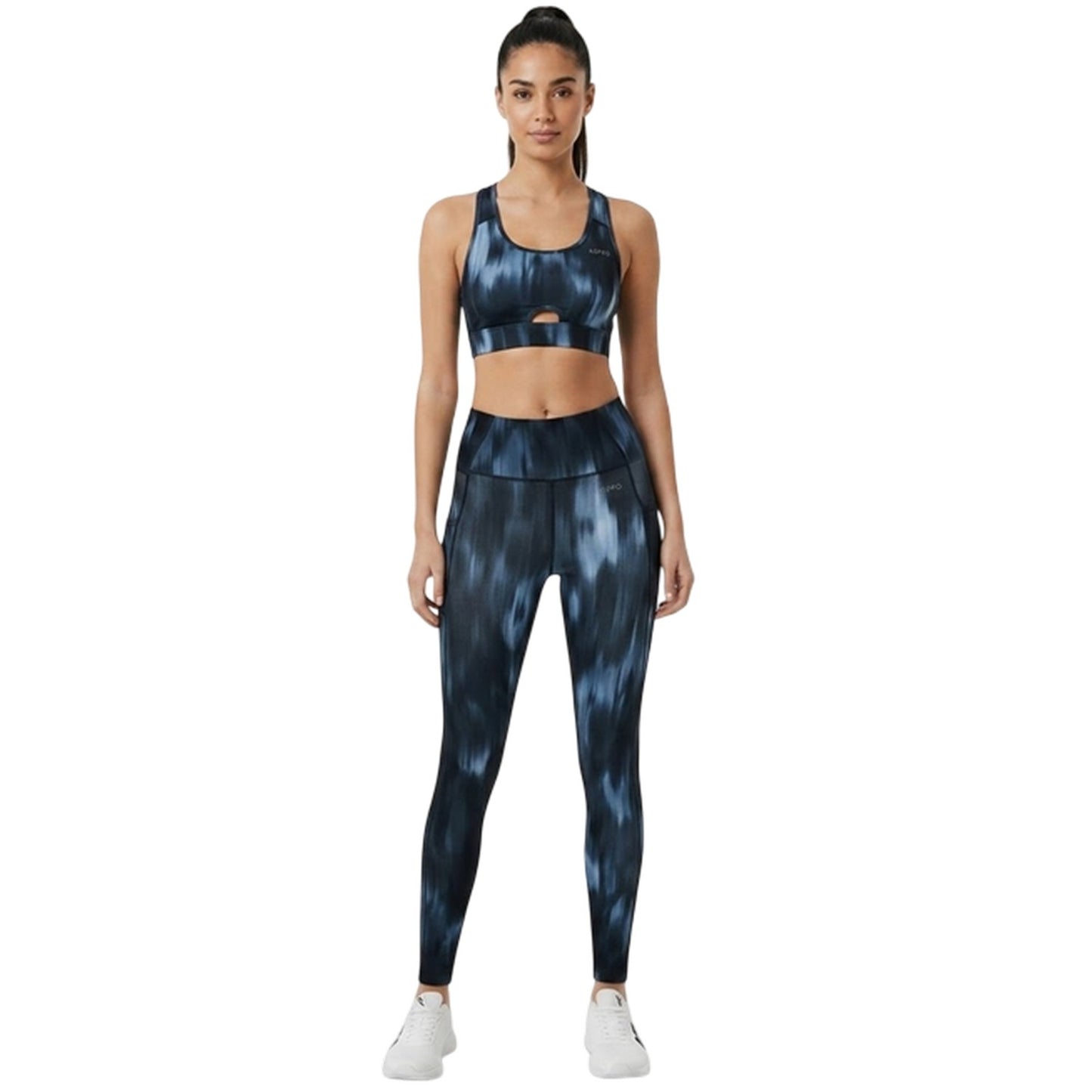 Black - Pack Shot - USA Pro Womens-Ladies Core Blurred Leggings