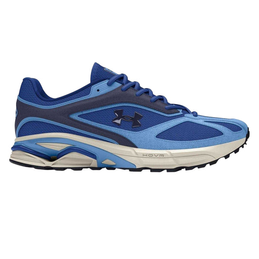 Blue - Front - Under Armour Womens-Ladies HOVR Road Leather Round Toe Shoes