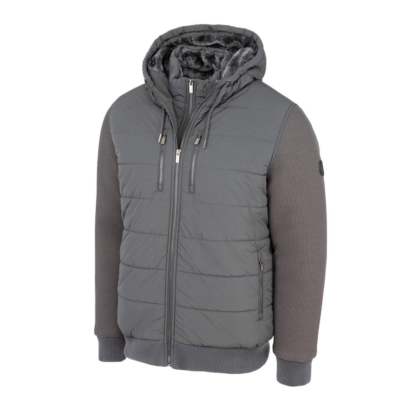 Charcoal - Side - Firetrap Mens Sartorial Padded Jacket